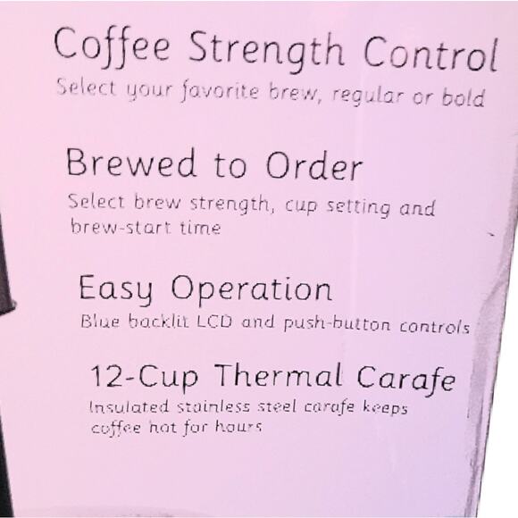 Cuisinart 12-Cup Program Coffee Maker Thermal Carafe Damaged Box Perfect Product - Picture 10 of 10